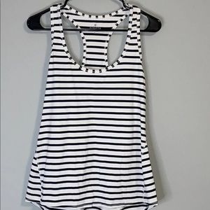 Athleta tank - blue & white - size large